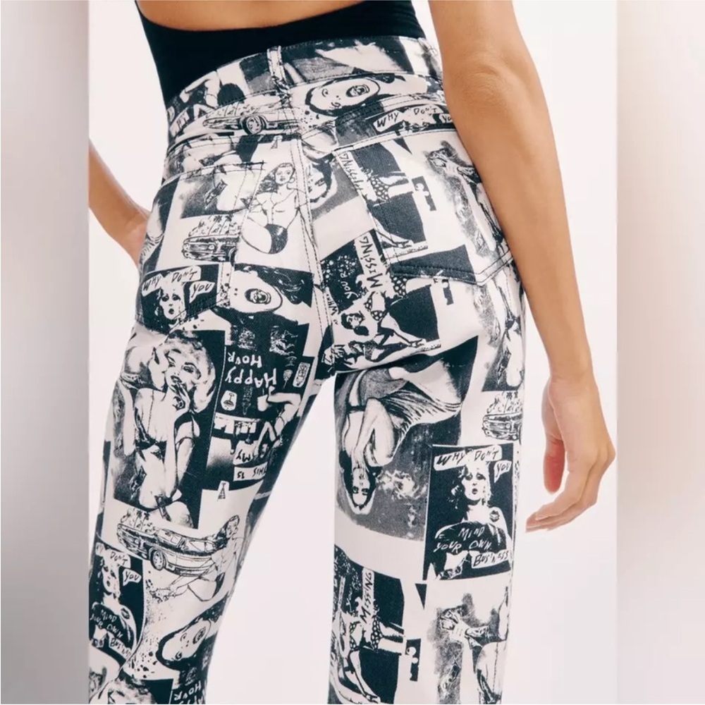 Reformation Newsprint Comic Book
High Rise Straight Leg Jeans 23 NEW - Picture 6 of 15